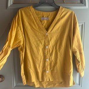 Everlane Yellow Button Down Top